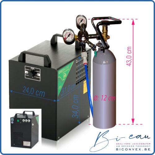 Dispenser Cold en Sparkling-Lindr-met-2kg-co2-fles-drukventiel