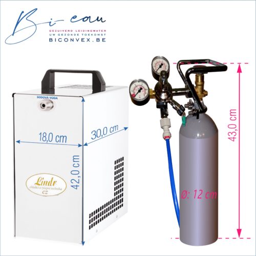 Lindr-external-Sparkling-unit-2kg co2-fles-met-drukventiel